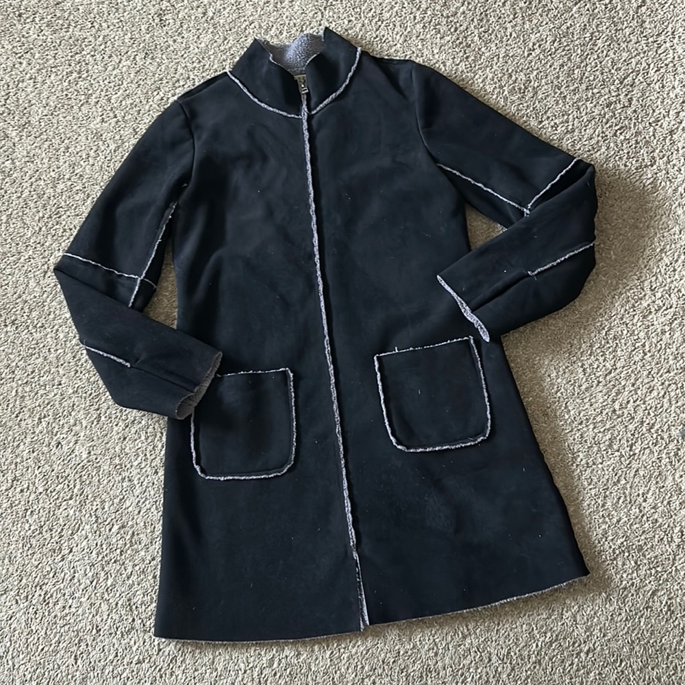 suede black coat